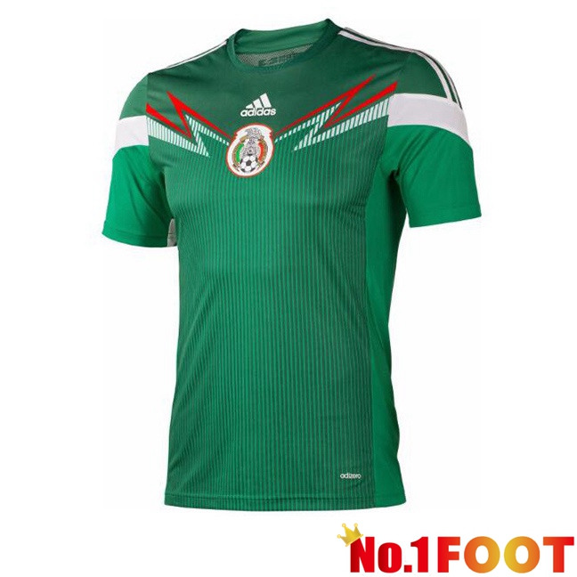 Mexico Retro Home Soccer Jersey Green 2014