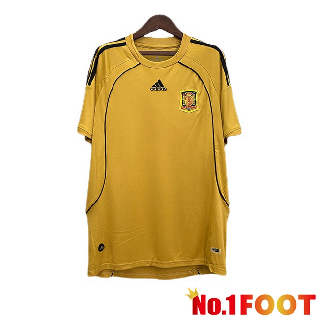 Spain Retro Third Soccer Jersey Yellow 2008