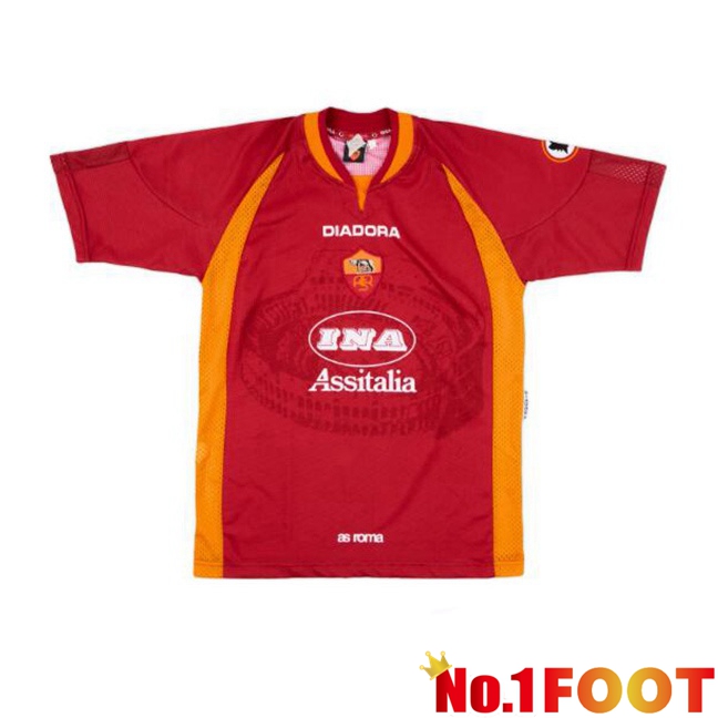 AS Rome Retro Home Soccer Jersey Red 1997-1998