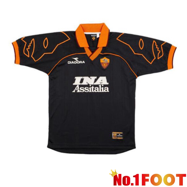 AS Rome Retro Third Soccer Jersey Black 1999-2000