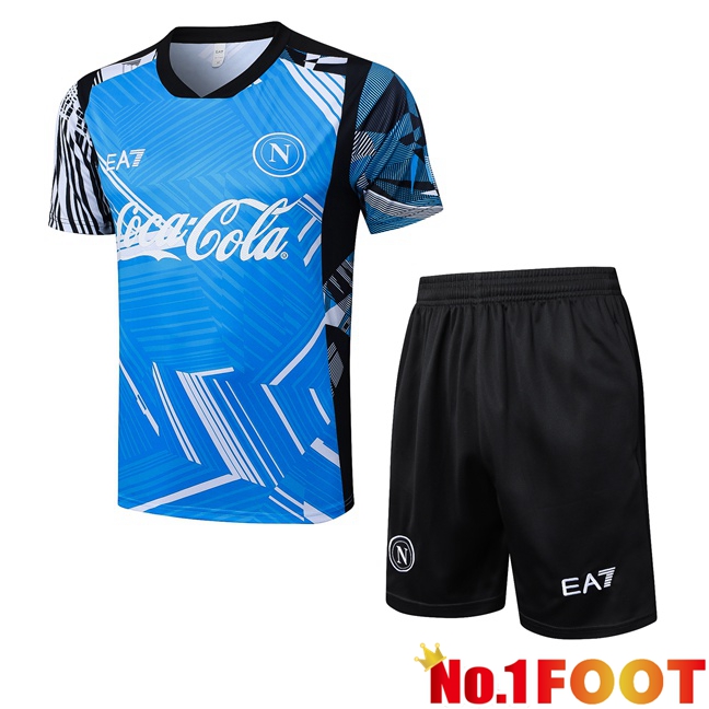 SSC Napoli kit Training T Shirt + Shorts Blue 2025/2026