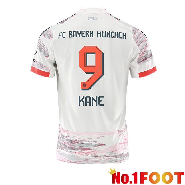 Bayern Munich (Kane 9) Away Soccer Jersey White 2025/2026