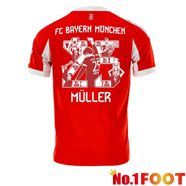 Soccer Jersey Bayern Munich (Müller 25) Home Special Edition Red 2025/2026