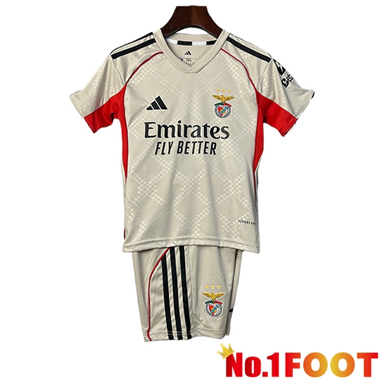 Benfica Kids Away Soccer Jersey 2025 2026