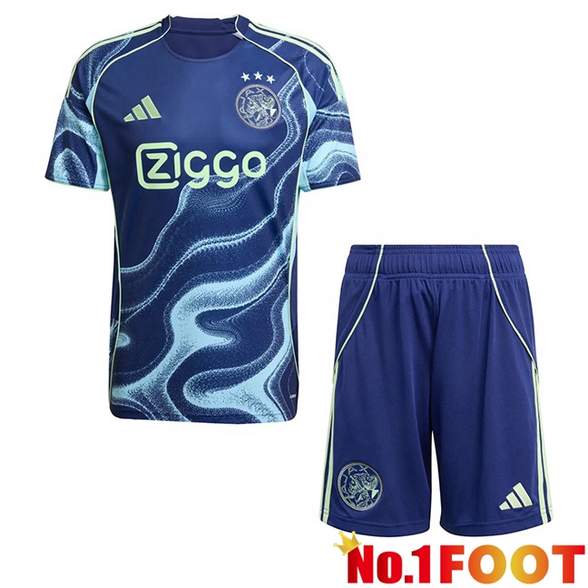 AFC Ajax Kids Away Soccer Jersey Blue 2025/2026