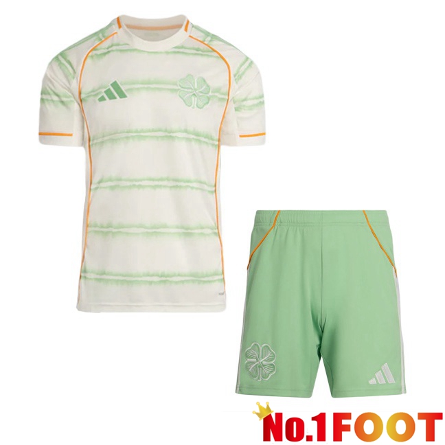 Celtic FC Kids Third Soccer Jersey Green White 2025/2026