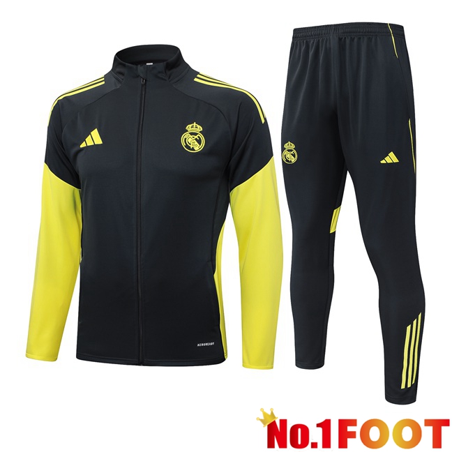 Real Madrid kit Training Jacket Suit Blue Royal Yellow 2025/2026