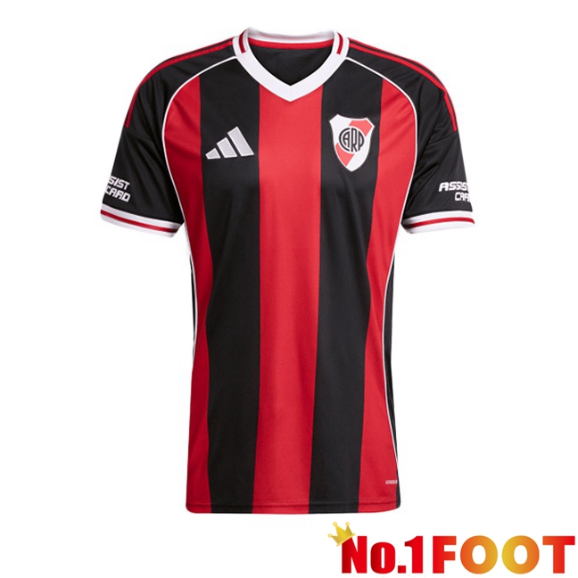 River Plate Away Soccer Jersey Red Black 2025/2026