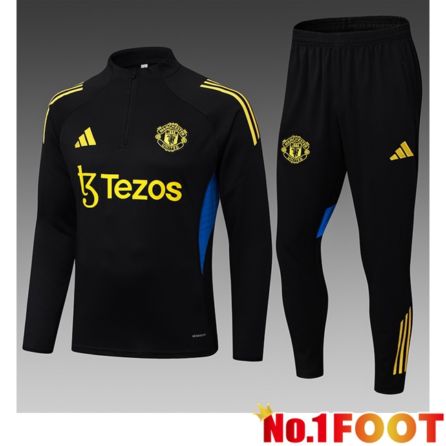Manchester United Kids kit Training Tracksuit Black 2025/2026