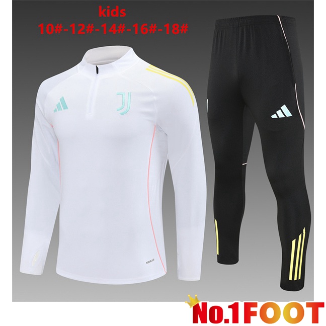 Juventus Kids kit Training Tracksuit White 2025/2026