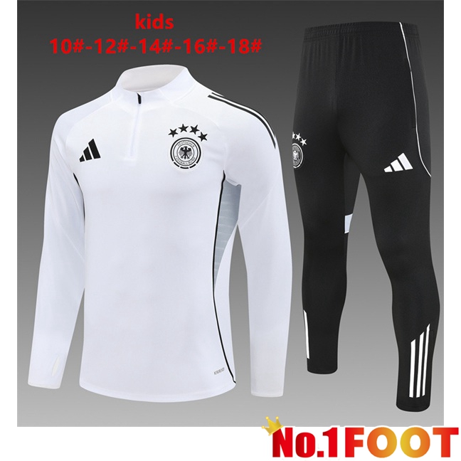 Germany Kids kit Training Tracksuit White 2025/2026