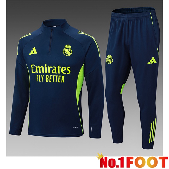 Real Madrid Kids kit Training Jacket Suit Blue Royal 2025/2026