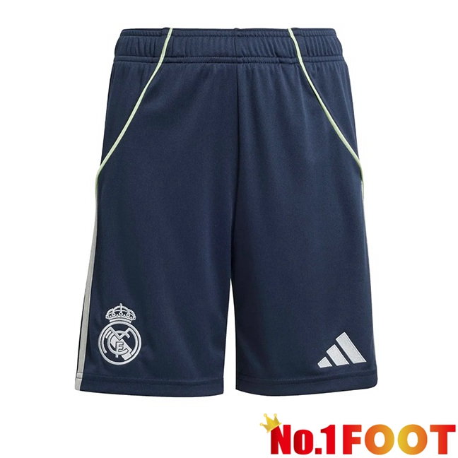 Real Madrid Away Soccer Shorts Blue Royal 2025/2026