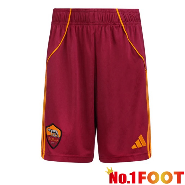 AS Rome Home Soccer Shorts Red 2025/2026