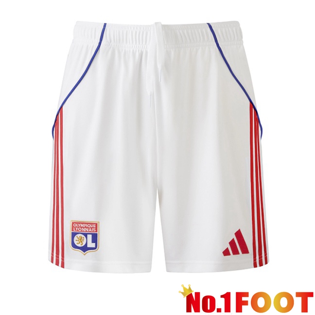 lyon OL Home Soccer Shorts White 2025/2026