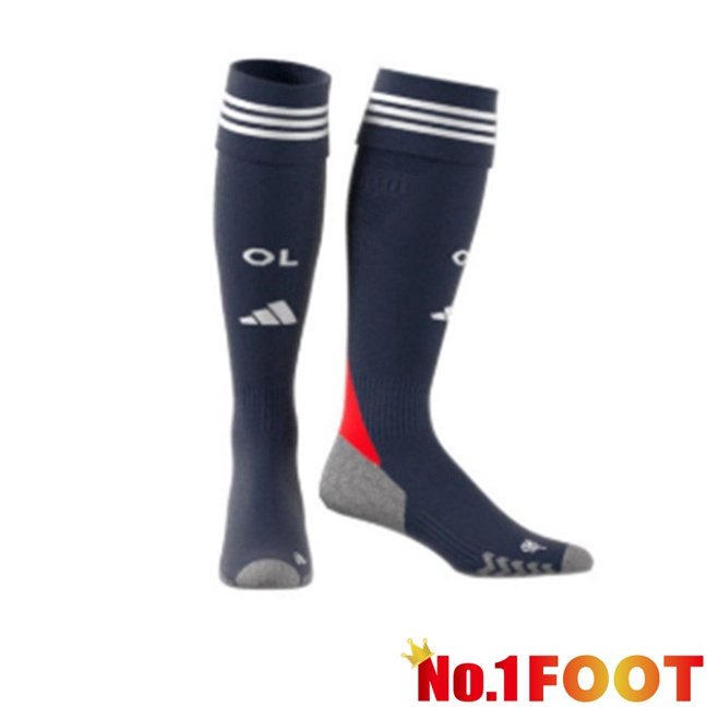 lyon OL Away Soccer Socks Blue Royal 2025/2026