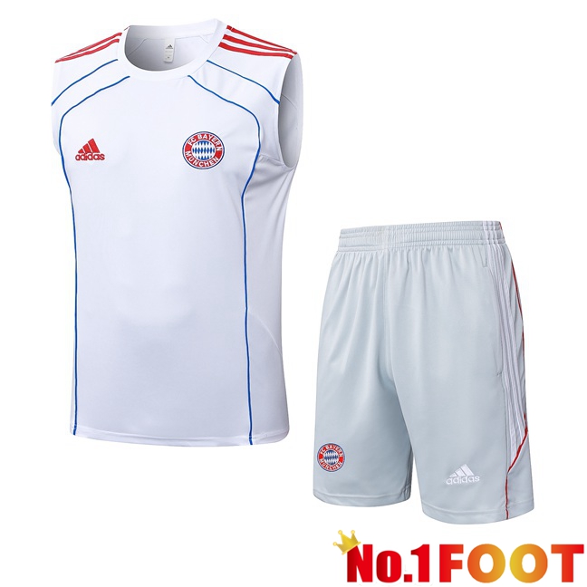 Bayern Munich Gilet Soccer + Shorts White 2025/2026
