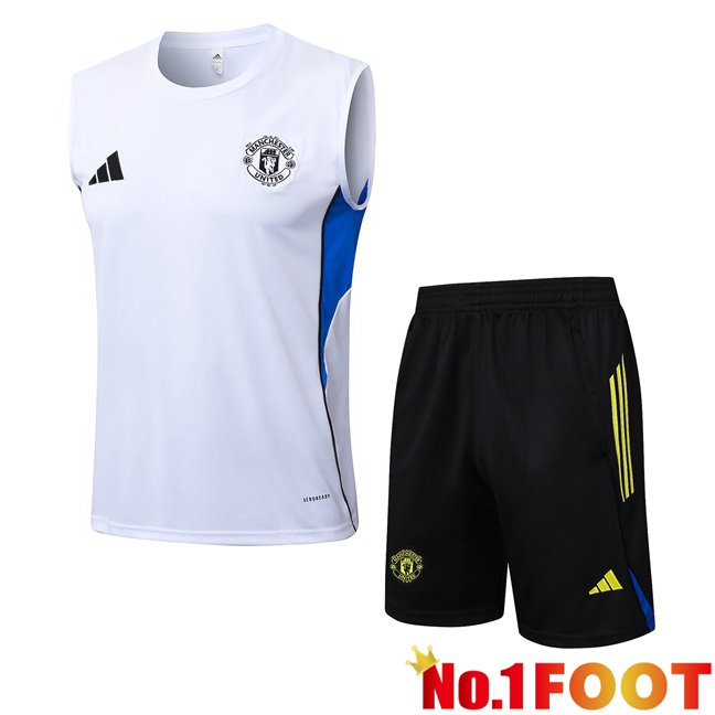 Manchester United Gilet Soccer + Shorts White 2025/2026