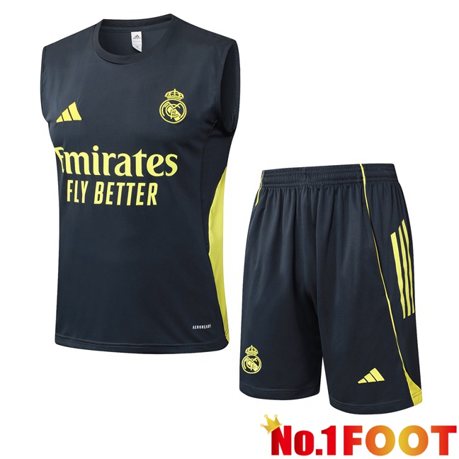 Real Madrid Gilet Soccer + Shorts Grey 2025/2026