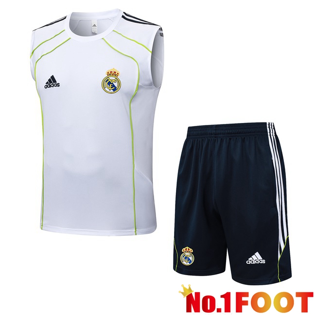 Real Madrid Gilet Soccer + Shorts White 2025/2026