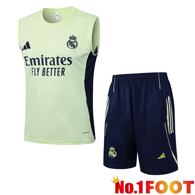 Real Madrid Gilet Soccer + Shorts Green 2025/2026