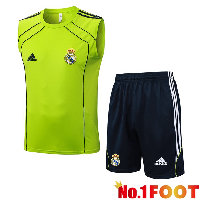 Real Madrid Gilet Soccer + Shorts Green 2025/2026