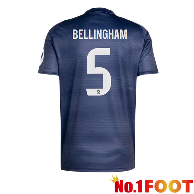 Real Madrid (Bellingham 5) Away Soccer Jersey Blue Royal 2025/2026