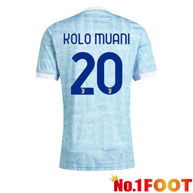 Juventus (KOLO MUANI 20) Away Soccer Jersey Blue White 2025/2026