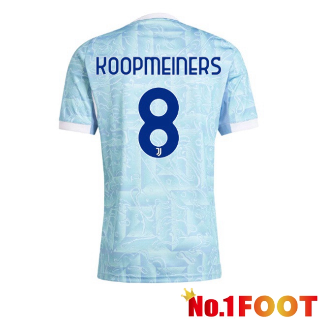 Juventus (KOOPMEINERS 8) Away Soccer Jersey Blue White 2025/2026