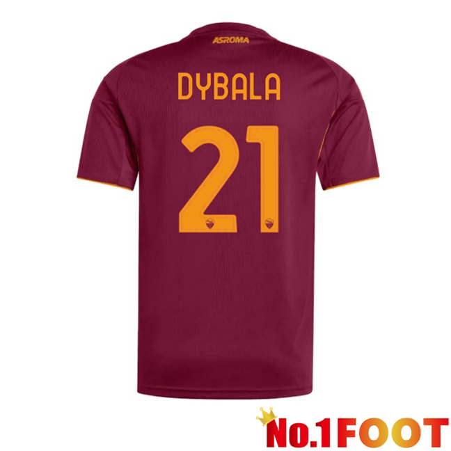 AS Rome (DYBALA 21) Home Soccer Jersey Red 2025/2026