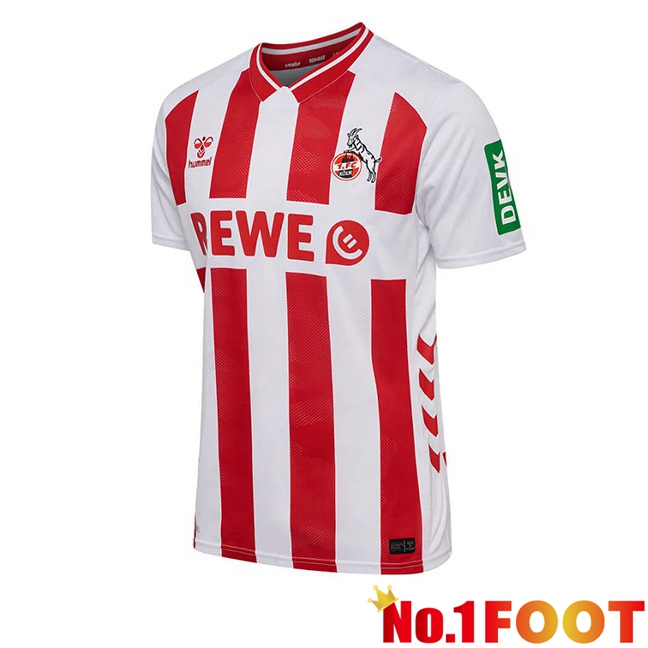 FC Koln Home Soccer Jersey Red White 2025/2026