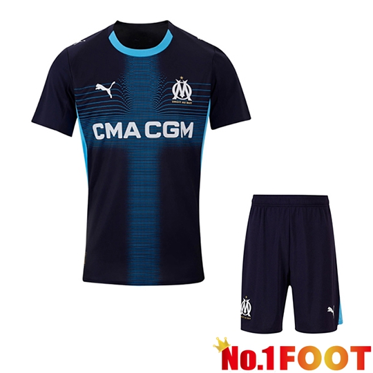 Marseille OM Kids Away Soccer Jersey2025 2026