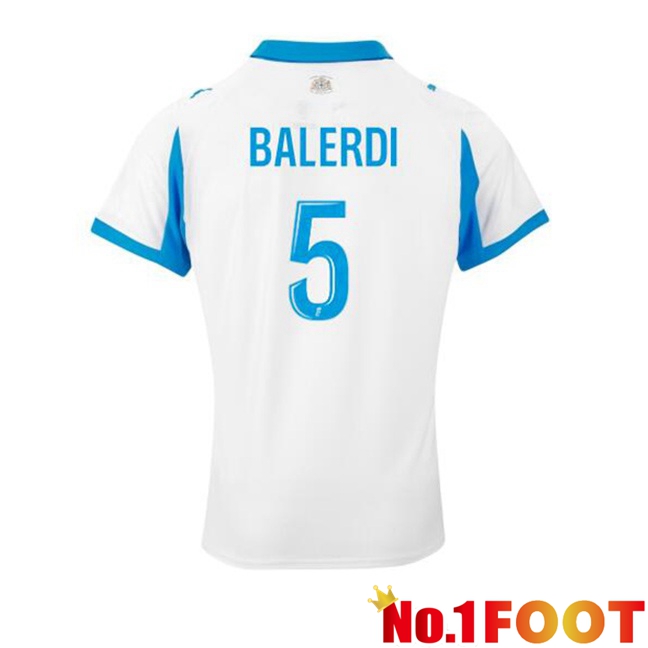 Marseille OM (BALERDI 5) Home Soccer Jersey White 2025/2026