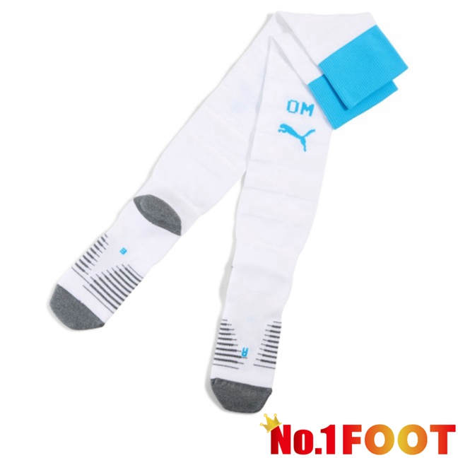 Marseille OM Home Soccer Socks White 2025/2026