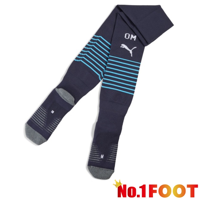 Marseille OM Away Soccer Socks Blue Royal 2025/2026