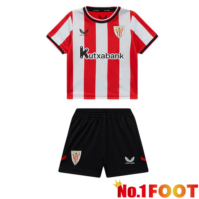 Athletic Club Kids Home Soccer Jersey Red White 2025/2026