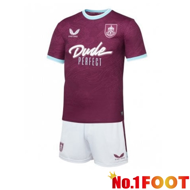 Burnley Kids Home Soccer Jersey Purple 2025/2026