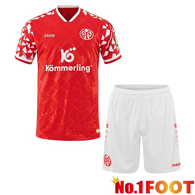 FSV Mainz 05 Kids Home Soccer Jersey Red 2025/2026