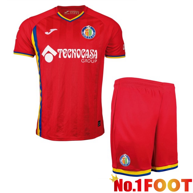 Getafe CF Kids Away Soccer Jersey Red 2025/2026