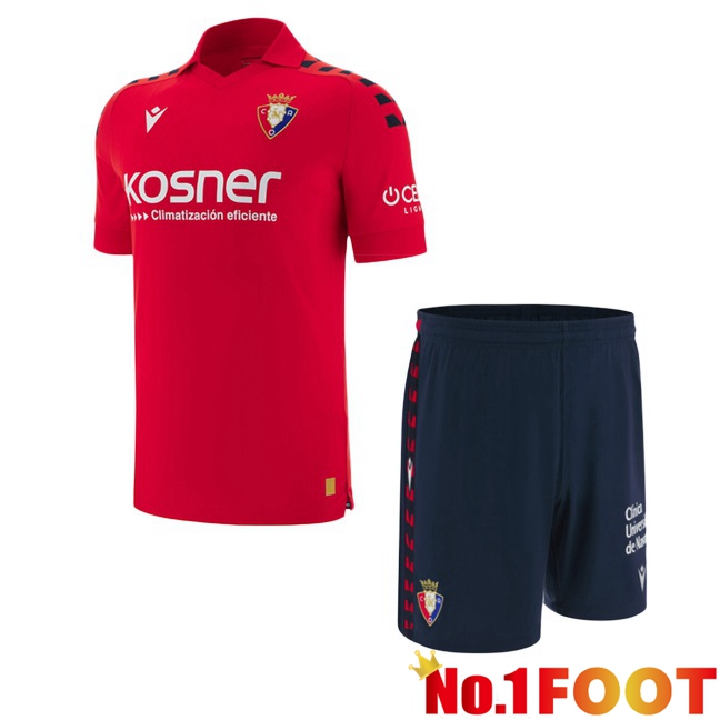 CA Osasuna Kids Home Soccer Jersey Red 2025/2026