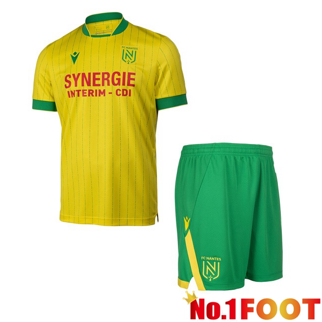 FC Nantes Kids Home Soccer Jersey Yellow 2025/2026
