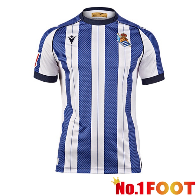 Real Sociedad Home Soccer Jersey Blue White 2025/2026