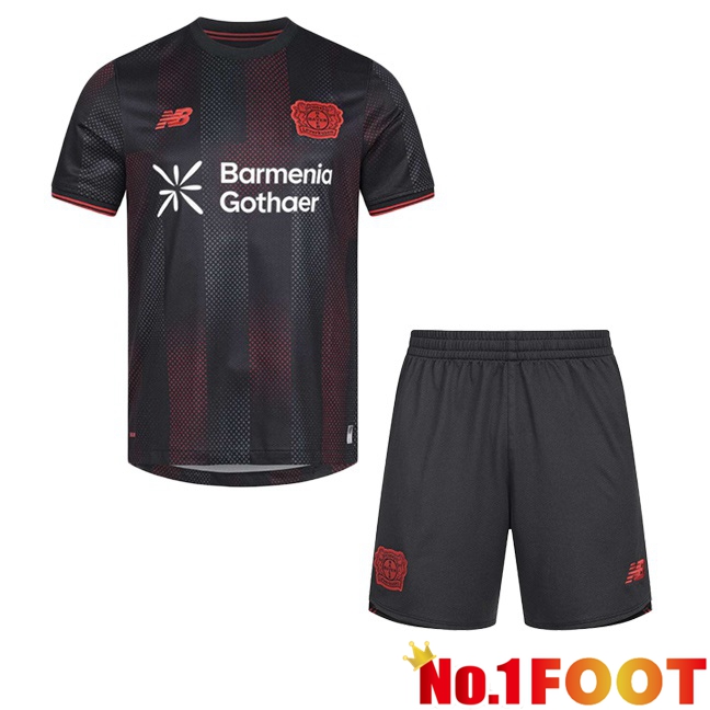 Bayer 04 Leverkusen Kids Home Soccer Jersey Black 2025/2026