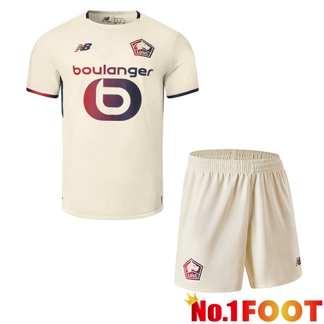 Lille OSC Kids Away Soccer Jersey Yellow 2025/2026