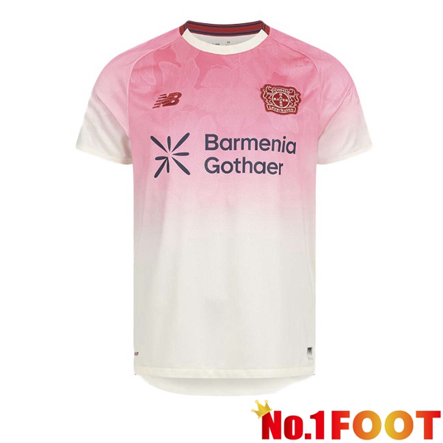 Bayer 04 Leverkusen Away Soccer Jersey White Pink 2025/2026