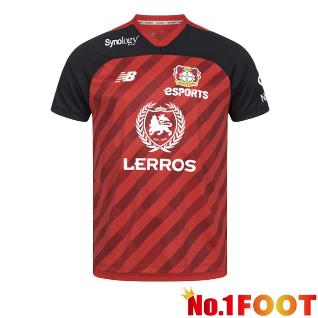 Bayer 04 Leverkusen Soccer Jersey eSports Red Black 2025/2026