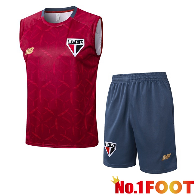 Sao Paulo FC Gilet Soccer + Shorts Red 2025/2026