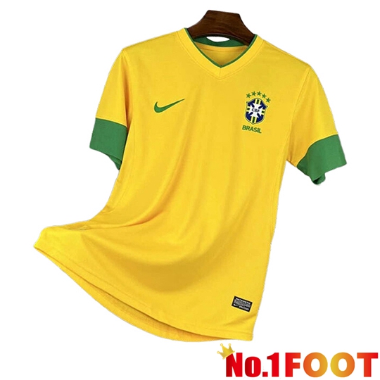 Brazil Retro Kids Home Soccer Jersey 2012 2013