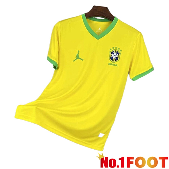 Brazil Jordan Soccer Jersey Special Edition Yellow 2025 2026