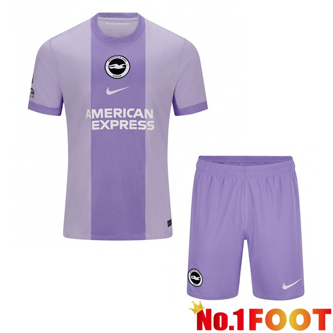 FC Brighton Kids Away Soccer Jersey Purple 2025/2026